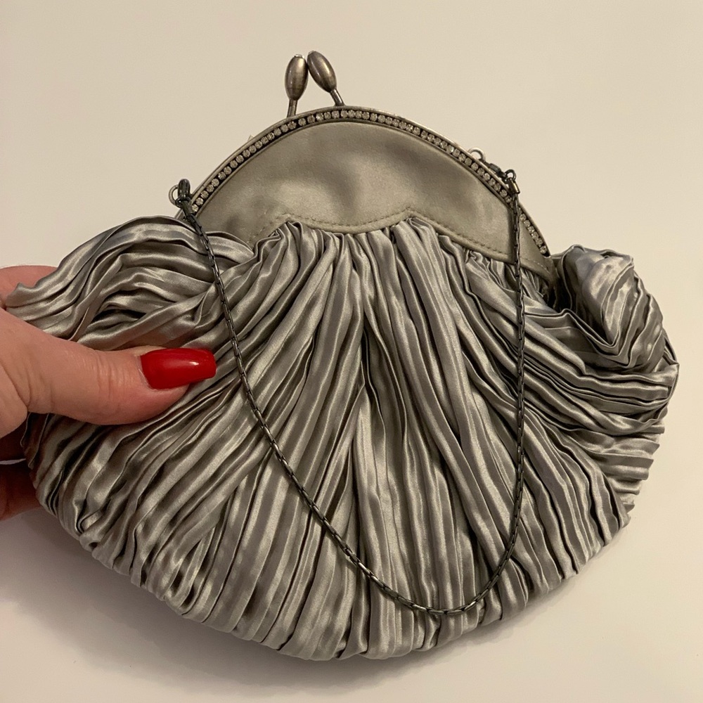 Badgley Mischka silver purse